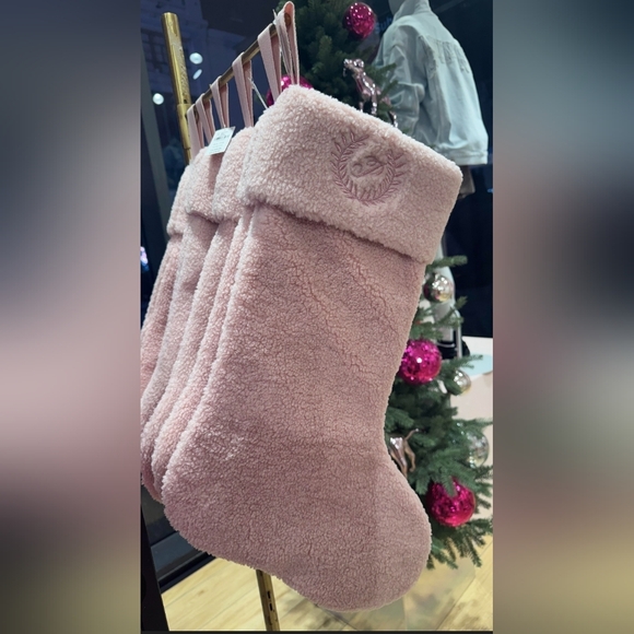 Victoria's Secret Other - Victoria Secret Plush Pink Sherpa Holiday Stocking - Cozy Home Accent